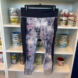 Lululemon 8 Leggings ~ Inky Purple Blue Print Floral